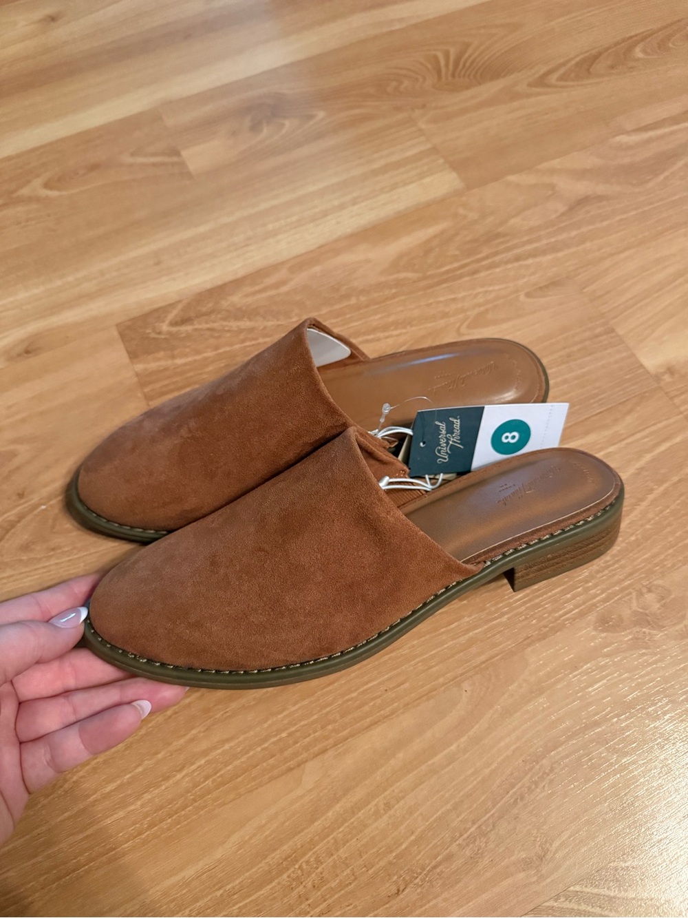 Universal thread Brown Suede Mule Slides - Size 8